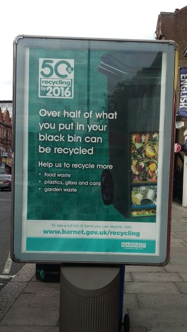 Barnet recycling street poster July 2015