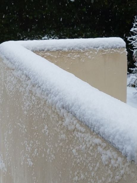 Snow on the wall